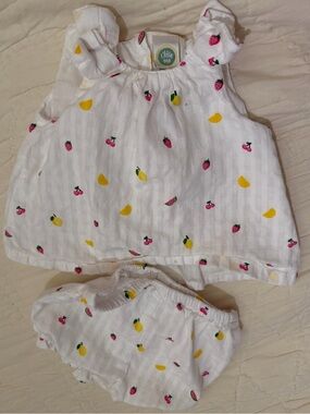 Little Me Fruit-Print Baby Two-Piece Set 3 months